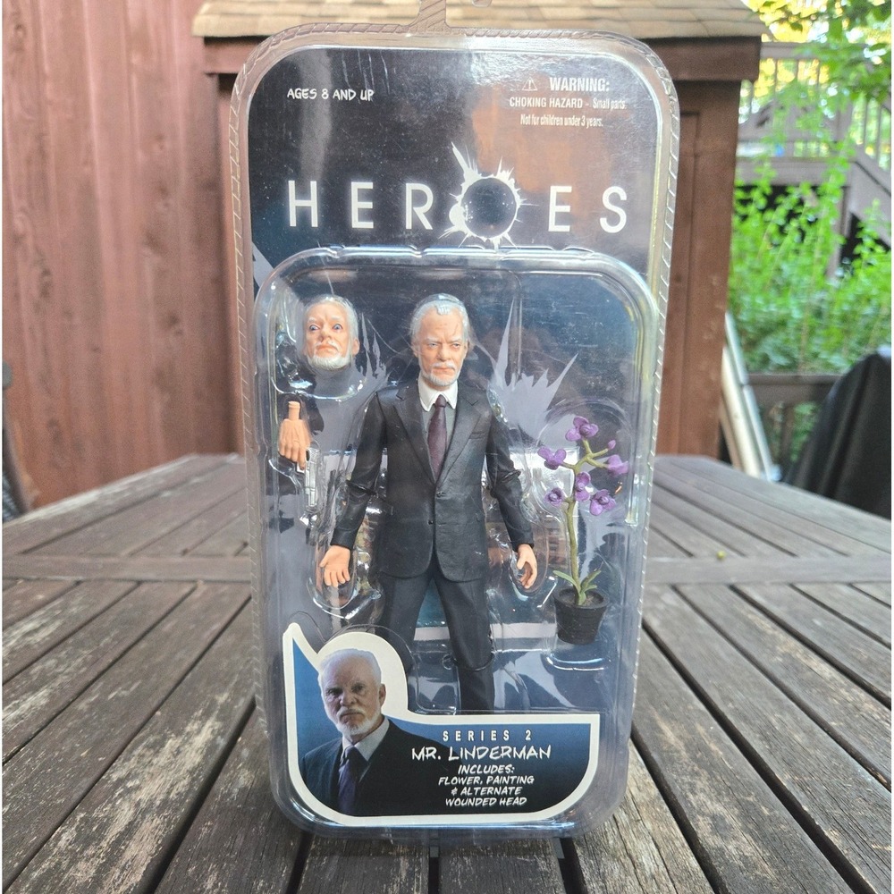 Vintage Mezco NBC Heroes Series 2 Mr. Linderman 7" Sealed Action Figure
